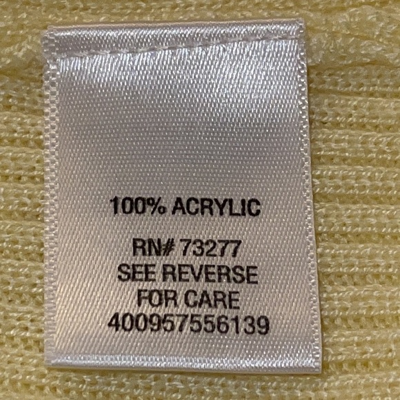 Dana Buchman Pale yellow ribbed sleeveless mock neck sweater Sz. S - Picture 8 of 13